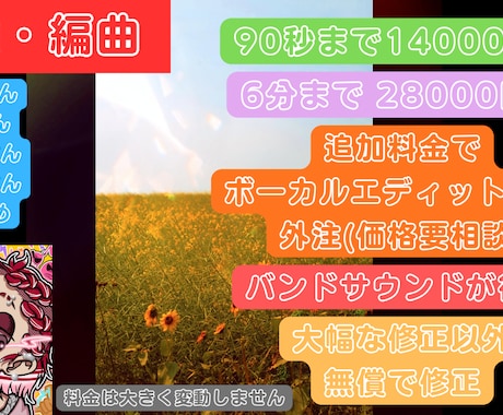 生ギター 生ベースのバンドロックを作ります 歌にオケをつけたい等にもご対応可能です イメージ1