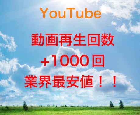 YouTube再生回数+1000回増加させます 即日対応。複数購入で割引有り！ イメージ1