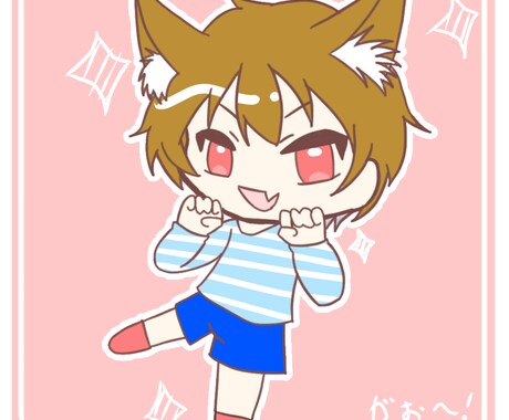 SNSのアイコンをちびキャラで描きます あなたの欲しいイメージに合う塗り方で描きます。 イメージ2