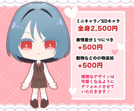 ぷにっと！SD・ミニキャラ制作いたします アイコンや配信などにぴったりなシンプルで可愛い絵柄です イメージ2
