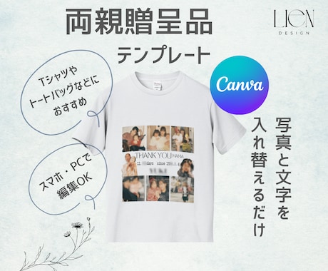 結婚式の両親贈呈品に！簡単テンプレートを提供します スマホで完結！思い出の写真で作る両親贈呈品用テンプレート イメージ1