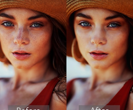 写真データの加工2枚します 写真データ人物加工修整2カットパック イメージ2