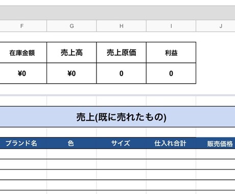 物販に特化した【在庫管理表】を販売します のび太でも使えて管理できる！！ イメージ2