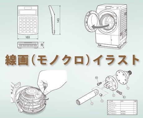 テクニカルイラストを作成します 商品の使用方法や魅力をイラストでわかりやすく伝えます イメージ2