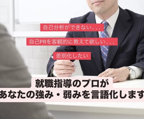 即日OK／面接でも活用「自己PR」を言語化します 60分のカウンセリングで「あなたらしさ」を引き出します！ イメージ1