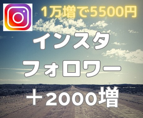 インスタグラムのフォロワー＋2000増やします 【早期納品】インスタフォロワー＋2000〜(30日間保証付) イメージ1