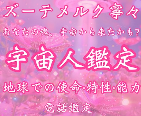 地球人？宇宙人？あなたの魂のルーツをひも解きます 宇宙人鑑定・宇宙由来・魂のルーツ・魂の記憶・星・使命・役割 イメージ1