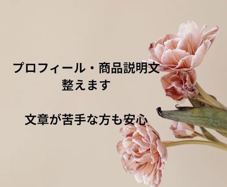 プロフィール・商品説明文を整えます 何を書けばいいか分からない方へ イメージ1