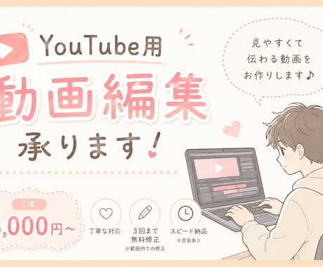 YouTube用の動画編集をします ポートフォリオに掲載させていただきたく当価格での掲載です イメージ1