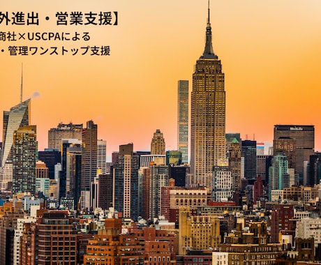 海外進出・営業支援｜商社×USCPAが支援します 海外進出の営業戦略×会計×契約×貿易をワンストップ支援します イメージ1