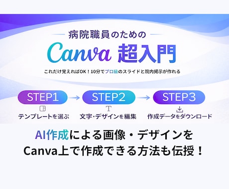 Canva初心者講座｜現役病院職員が教えます Canvaの操作・時短術教えます！ イメージ1