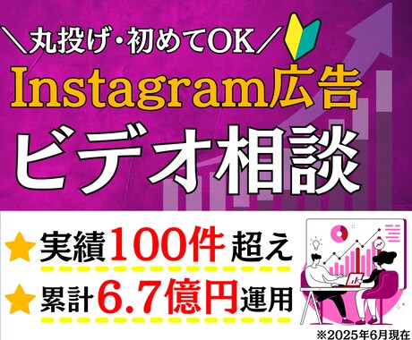 ビデオ通話！Instagram広告の疑問に答えます 施策提案・改善提案・成果計測・運用指導を行うコンサルティング イメージ1