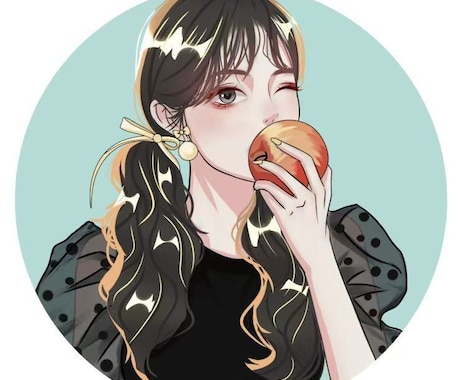 SNS映え✨ゆるかわおしゃれアイコン描きますます ポップで可愛いおしゃれ人物アイコン描きます イメージ2