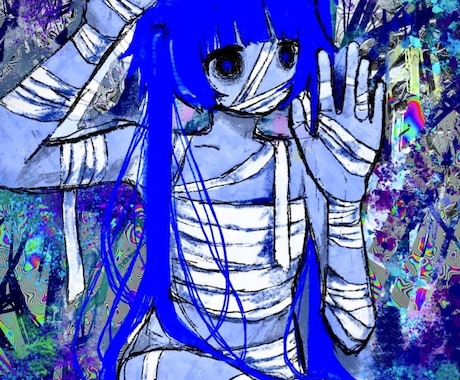 病み可愛いダークなイラストを描きます サムネイルやmvイラストに！！商用利用OK！ イメージ2
