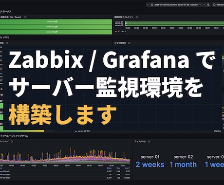 Zabbix/Grafanaで監視環境を構築します AWS・レンタルサーバー・オンプレ対応/現役エンジニア イメージ1