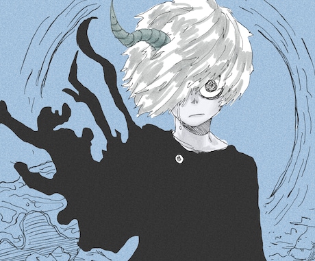 SNS用のバストアップイラストを描きます 『色』をテーマにした少年漫画風アイコン イメージ2