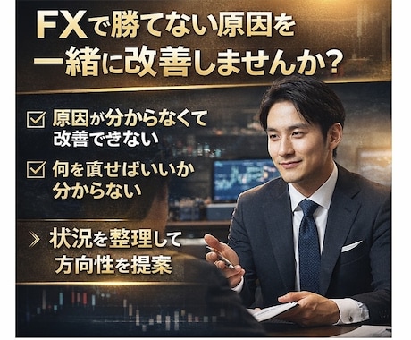 FXの課題を整理し改善の方向性を提案します トレードの悩みを整理したい方へ イメージ2