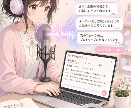 文字お越しのお手伝いをします イメージ1