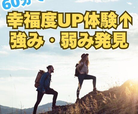 幸福度アップ体験セッションします ウェルビーイングの知識とあなたの強み・弱みが分かります イメージ1