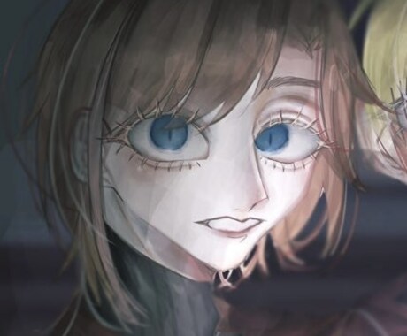 お相手様との絵お描きします 毒々しい色と睫毛にこだわります イメージ2