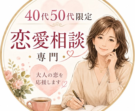 40代50代限定、秘密厳守でお聞きします 1分からOK！同年代だから話せる恋の悩み、安心してお話して！ イメージ1