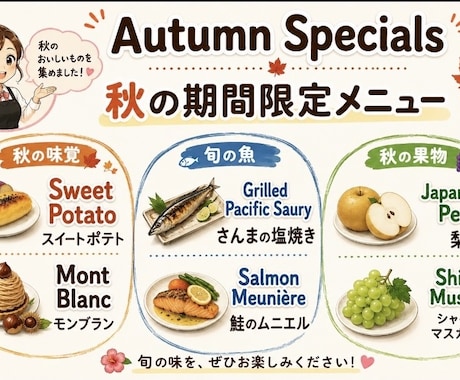 飲食店・観光地向けの案内を図解で作成しますます 「これ、おすすめ！」を外国のお客様にも伝えたい。 イメージ2