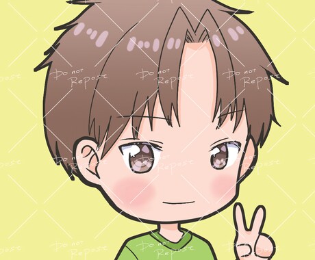 可愛いＳＤアイコン描きます アニメ塗り寄りの可愛いバストアップのＳＤアイコン描きます。 イメージ2