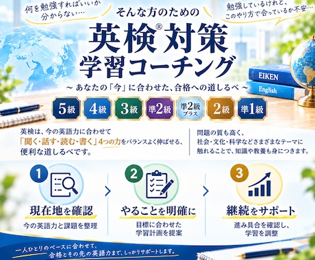 英検合格に向けた学習計画を作ります イメージ1