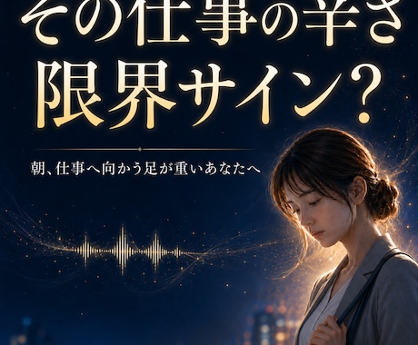 仕事の辛さは限界サイン？あなたの本心を読み解きます 続ける？見直す？心の声から鑑定します イメージ1