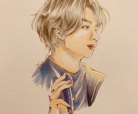 水彩でオリジナル似顔絵お描きします ご自身のプレゼントにいかがですが？(*´꒳`*) イメージ1