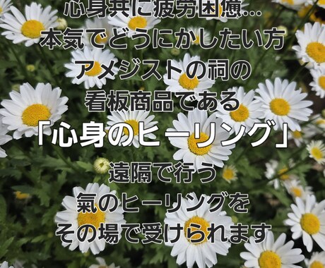 心身のヒーリングを行います 強力な氣の術を使った心身のヒーリングの施術です イメージ2