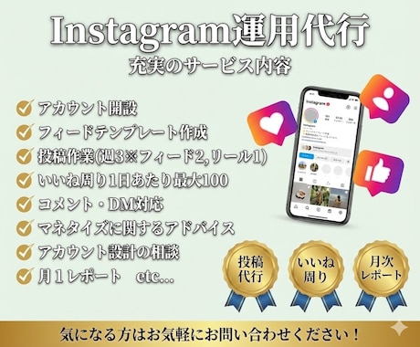 アカウント開設〜運用まで！インスタ１ヶ月代行します 実績のあるプロに丸投げでOK！ イメージ2