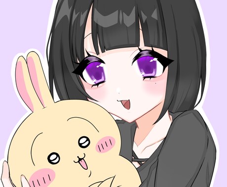 かわいい♡SNSアイコンイラストお描きします 1人～2人用のイラストお描きします〜♡ イメージ2
