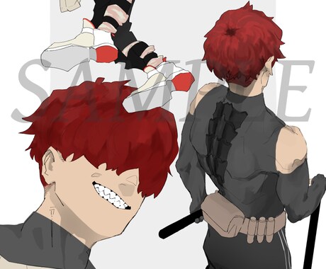 スタイリッシュ！なイラストを描きます 躍動感のある唯一無二のキャラクターイラストはいかがですか？ イメージ2