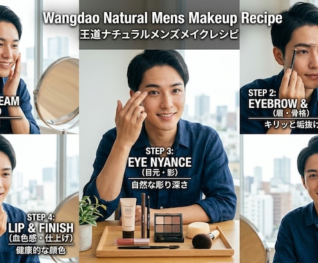 初めてのメンズメイク教えます これでめちゃモテ！映える！必見！世界が変わるメンズメイク イメージ2