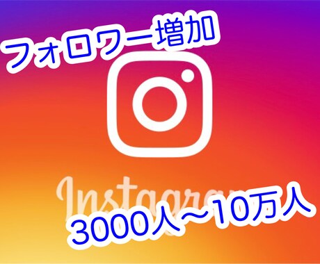 Instagramフォロワーを3千人以上増やします ★リアルフォロワー10万人まで増加を格安にて！ イメージ1