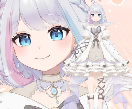 かわいくキレイなLive2D用イラスト描きます 現役セルフ受肉Vtuberがお仕立てします！ イメージ2