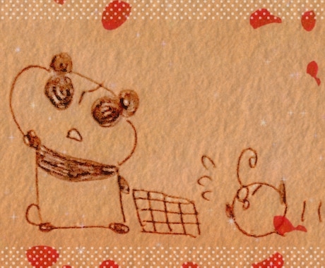 可愛い動物達の手描きボールペンイラストを描きます イメージ1