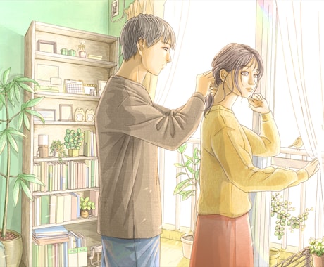 人物も背景も細部まで丁寧に仕上げます あなたが思う世界観を表現します！丁寧な一枚絵をお求めの方に イメージ2