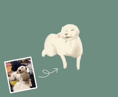 ペットの写真をゆるいイラストにします LINEスタンプやアイコン・スマホ壁紙などにうちのこを♡ イメージ2