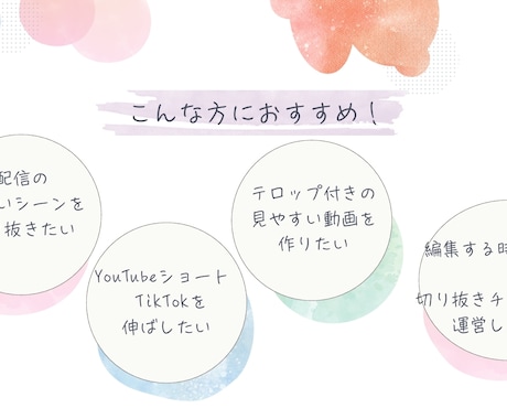 Vtuber・配信者の切り抜き動画を作成します Vtuber・配信者の切り抜き動画編集 イメージ2