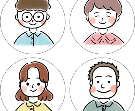 あなたの顔をイラストに⭐︎似顔絵アイコン描きます SNSやインスタなどにも最適♪★即日～7日で納品！ イメージ2