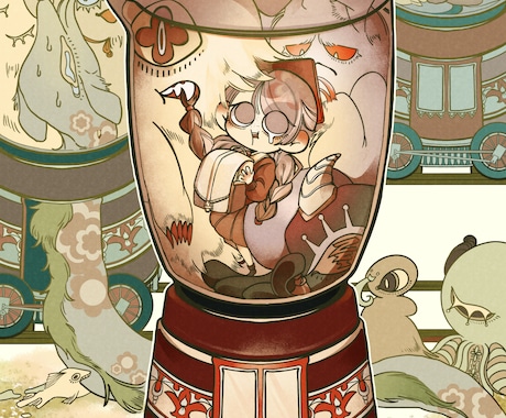 デフォルメが効いた可愛らしいキャラクターを描きます イメージ1