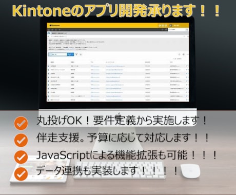 Kintoneソリューションを提供します ご要望に応じたKintoneアプリの作成を行います。 イメージ1