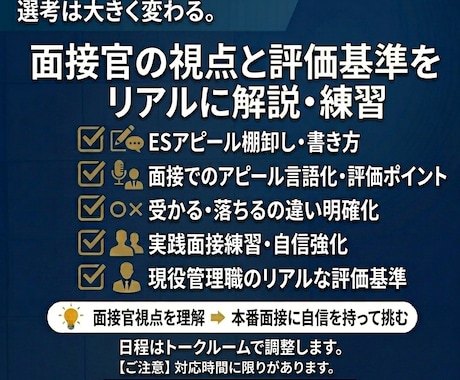 電話相談★新卒就職活動を完全サポートします 面接経験ありの現役管理職の目線で、ES・面接の攻略サポート イメージ1