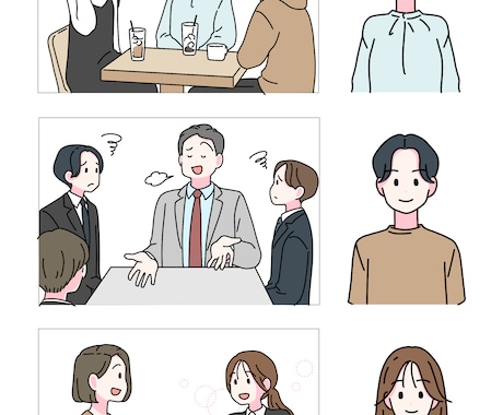 1点4000円〜 シンプル状況イラスト制作します 挿絵・説明資料・教材などに使いやすいカットイラストを描きます イメージ2