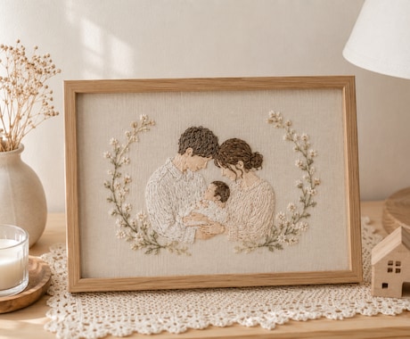 大切なお写真を、温もりある刺繍アートにします スマホの中に眠っている大切な写真を、温もりのある刺繍アートへ イメージ2