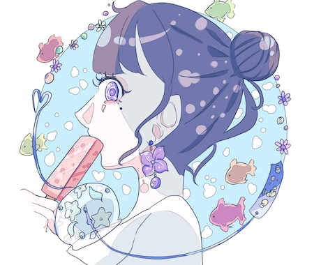 商用利用可◎おしゃれで可愛いSNSアイコン描きます おしゃれ！ほんわか！あなたが思い描くアイコンはいかがですか！ イメージ1