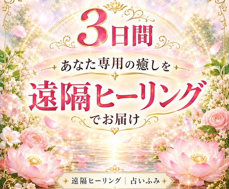 3日間、あなた専用の癒しをお届けします イメージ1