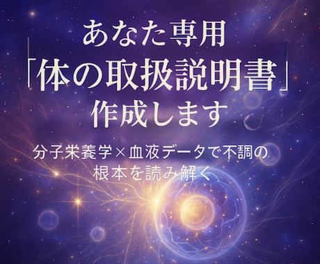 肌・体の悩みを“栄養データ”で可視化します 肌・体調の変化を“論理”で整える イメージ1